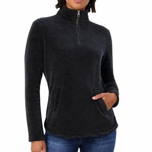 32 Degrees Women's XL Activewear Sweatshirt Black H1075